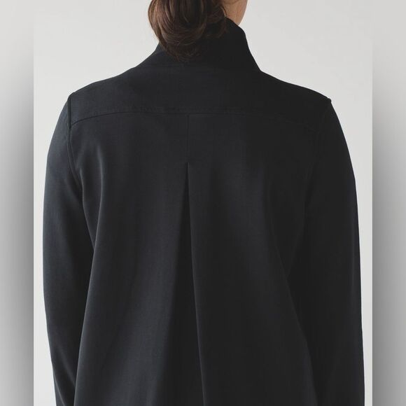 Lululemon Belle Black Wrap Sweatshirt Cardigan Sz 4 - Picture 3 of 16